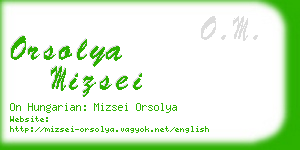orsolya mizsei business card